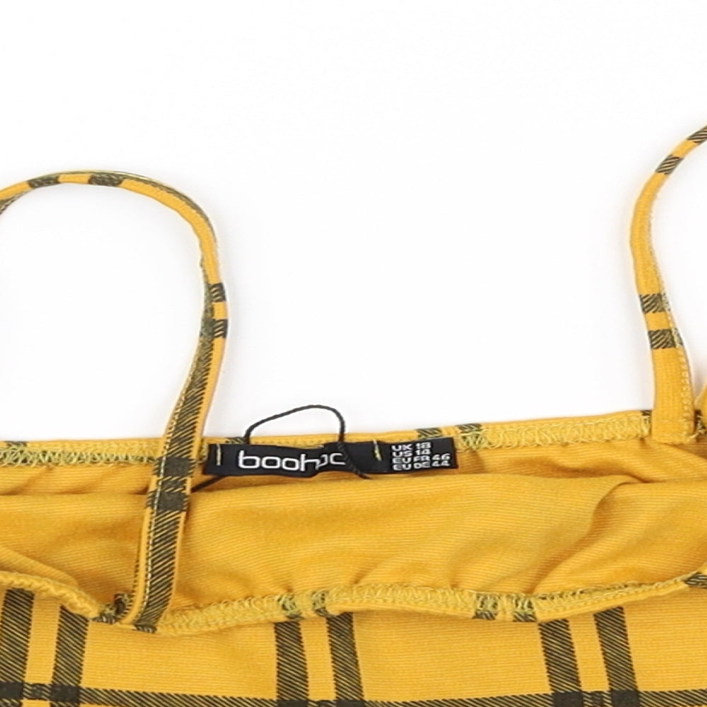 Boohoo Womens Orange   Basic Blouse Size 16