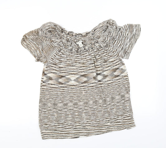 banna replic Womens Brown   Basic T-Shirt Size S