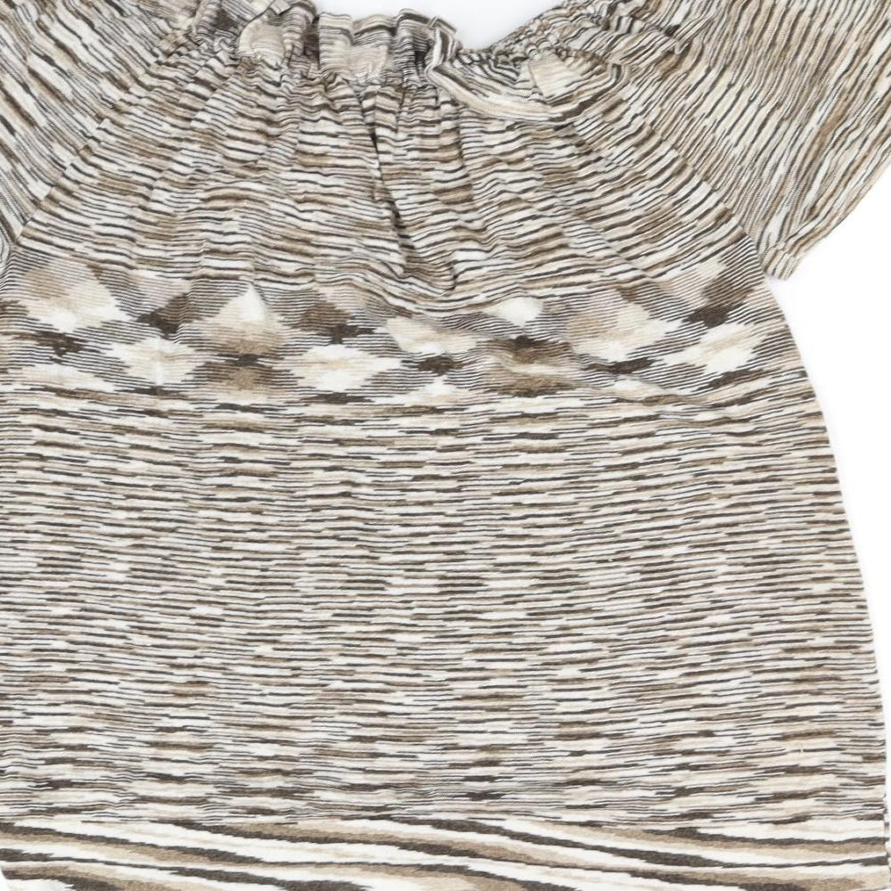 banna replic Womens Brown   Basic T-Shirt Size S