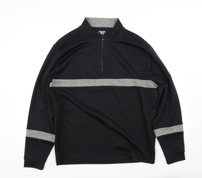 Additional front view of fj women’s black jumper, size L