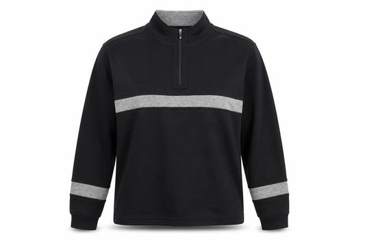 Front view of fj women’s black jumper, size L