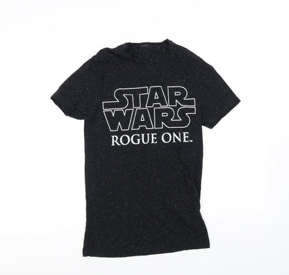 Additional front view of Star Wars women’s black basic t-shirt, size XS