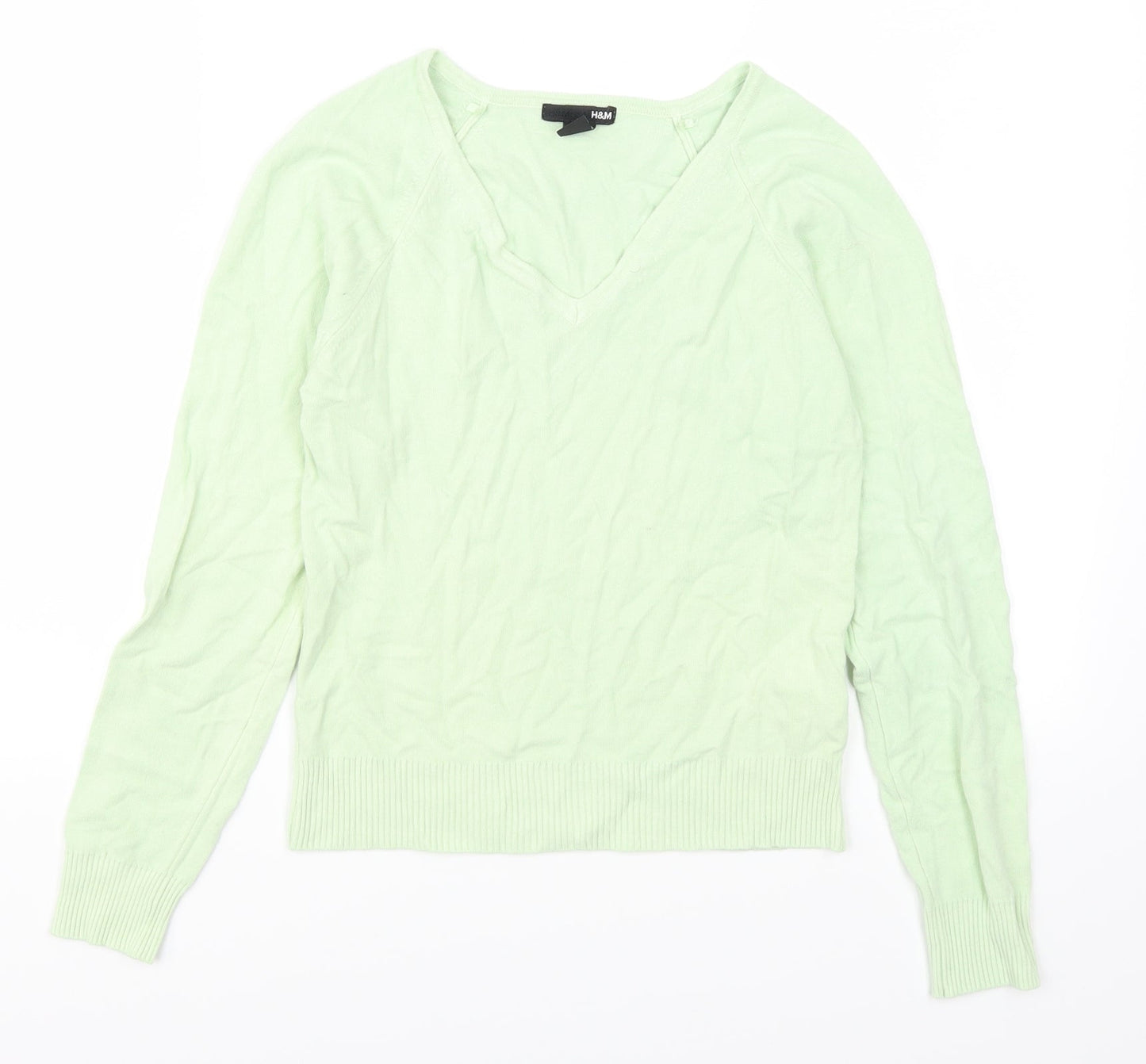 H&M Womens Green   Pullover Jumper Size S