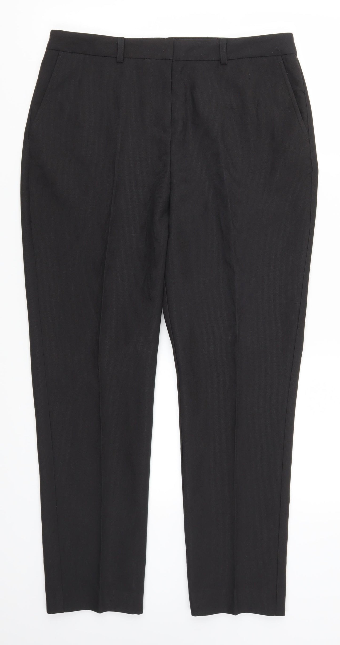 Papaya Womens Black   Trousers  Size 12 L27 in