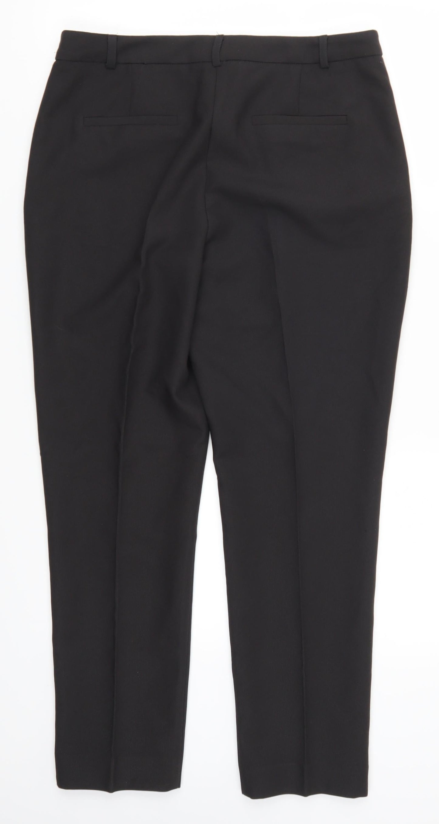 Papaya Womens Black   Trousers  Size 12 L27 in