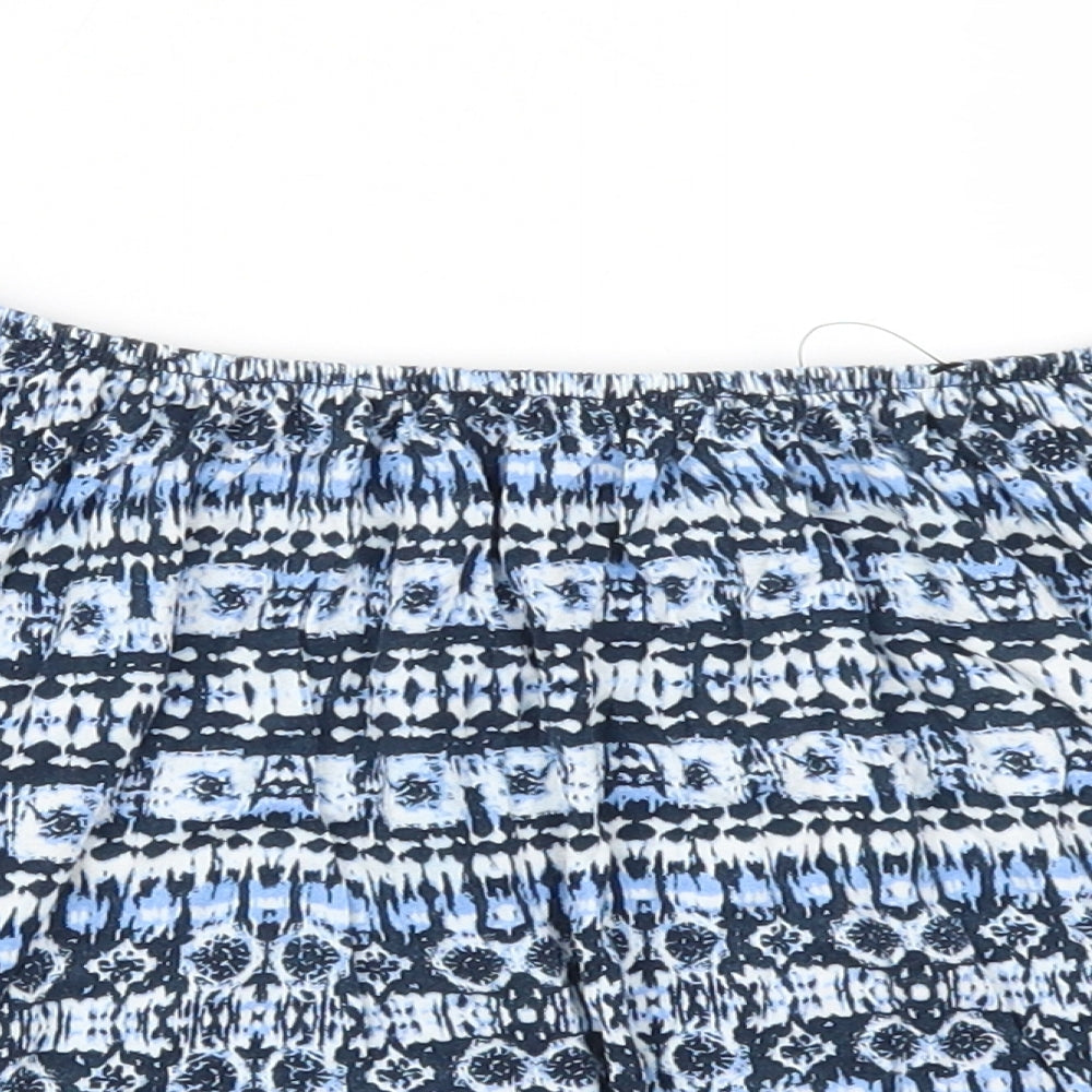 Atmosphere Womens Blue Geometric  Basic T-Shirt Size 12