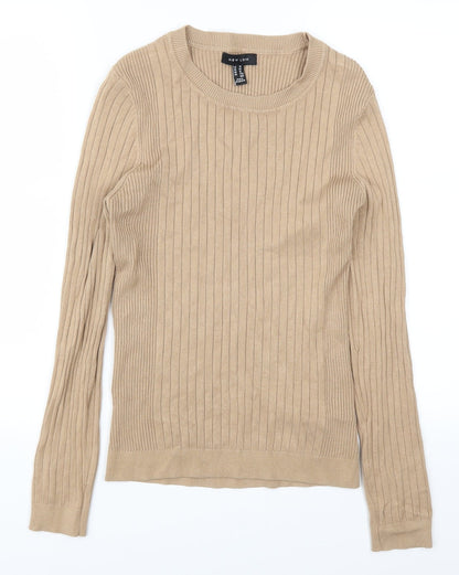 Front view of New Look women’s beige jumper, size UK 14
