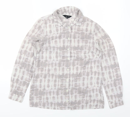 Additional front view of New Look women’s purple basic button-up, size UK 10