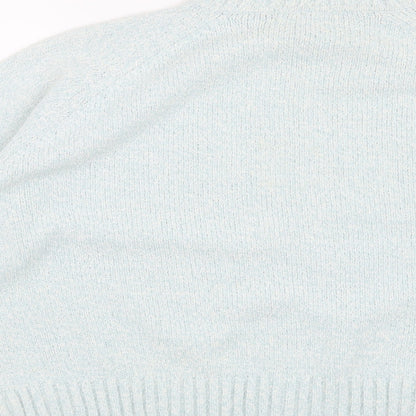 Brand and care label for Berkertex women’s blue jumper, size UK 18