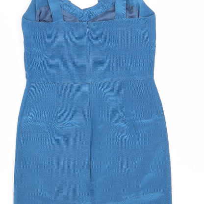 Brand and care label for Principles women’s blue shift, size UK 10