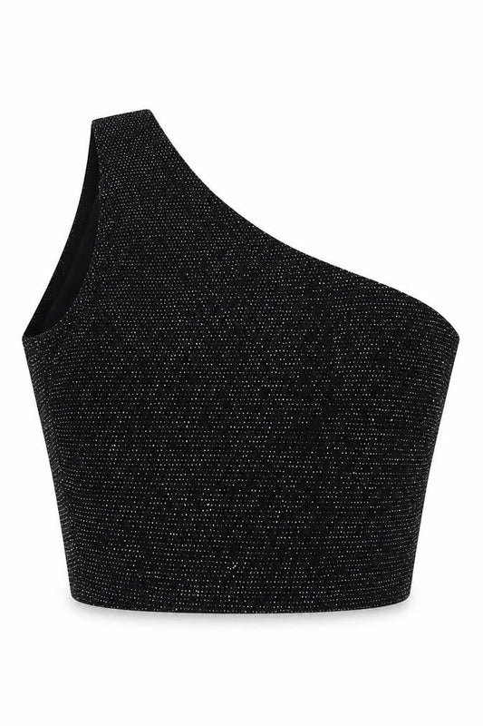 PRETTYLITTLETHING Womens Black   Cropped T-Shirt Size 4