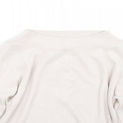 Close-up detail of New Look women’s beige jumper, size S