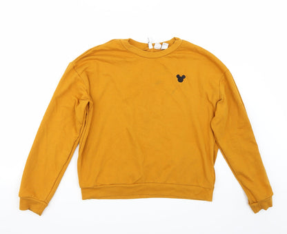 Front view of H&M women’s orange jumper, size M