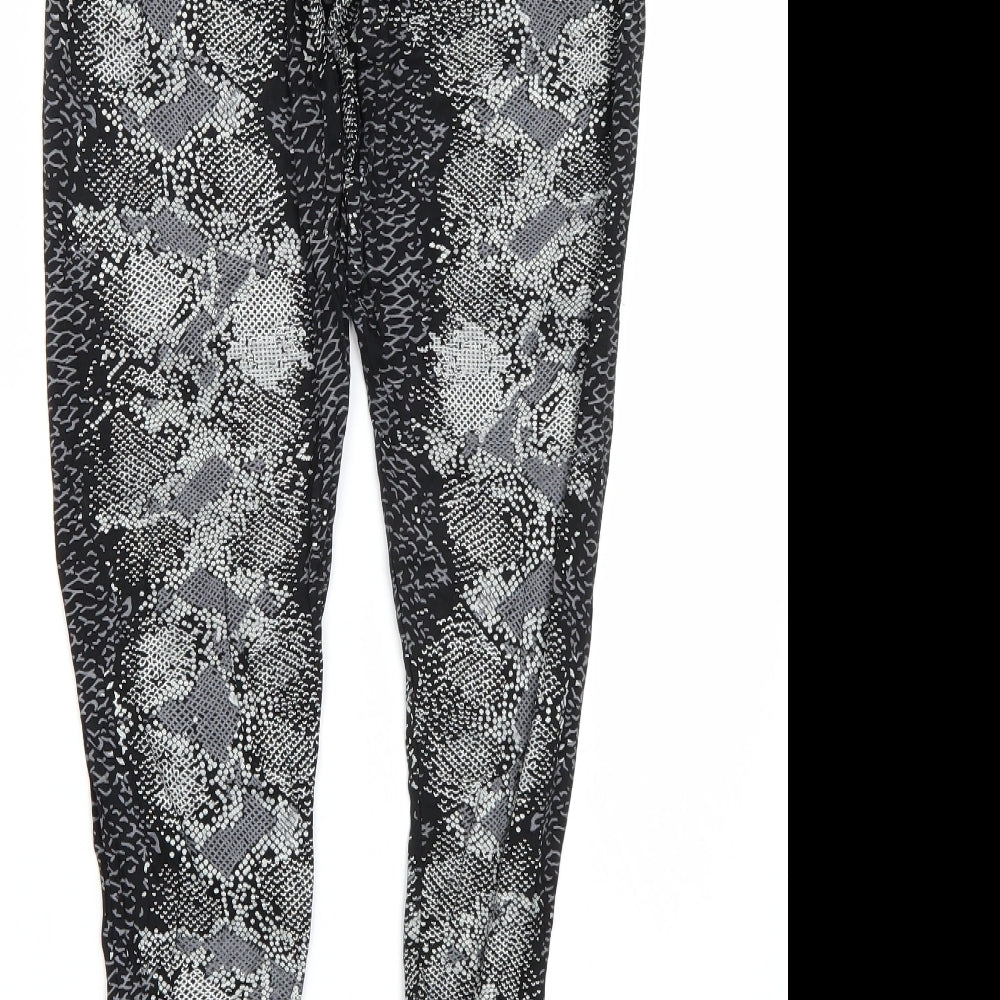 Preworn Womens Grey Animal Print  Carrot Leggings Size M L25 in