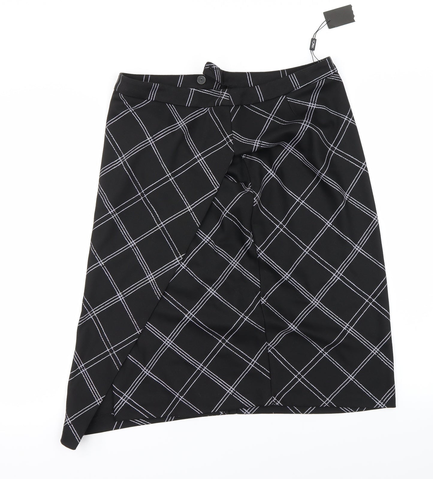 M&Co Womens Black   A-Line Skirt Size 14