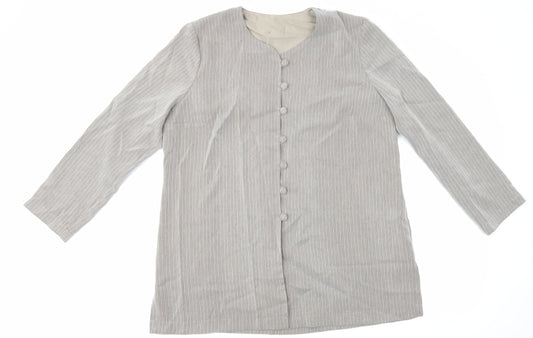 Hamells Womens Brown Striped  Jacket  Size 16