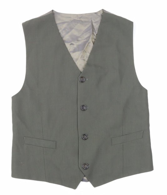 Mark and Spencer Mens Green   Tuxedo Suit Waistcoat Size M
