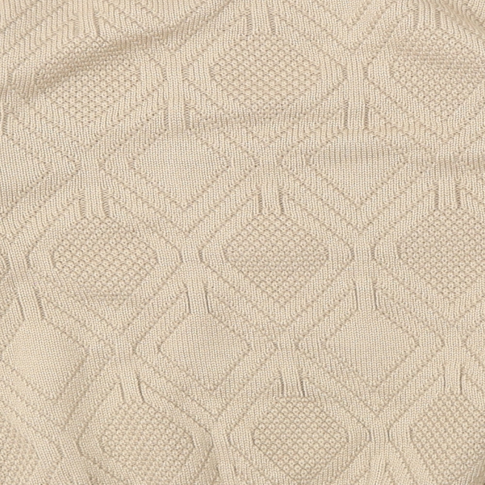 Beau Monde Womens Beige   Henley Jumper Size 14