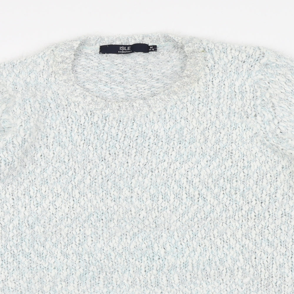 Isle Essentials Womens White   Pullover Sweatshirt Size M