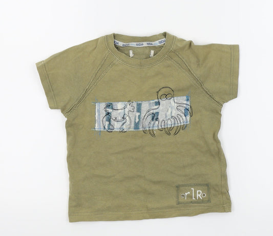 Debenhams Boys Green   Basic T-Shirt Size 2-3 Years