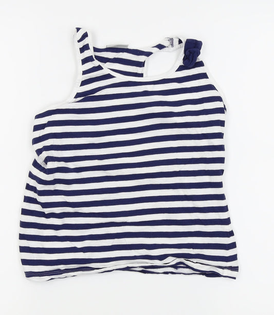 I love girls wear Girls White Striped  Camisole Tank Size 12-13 Years