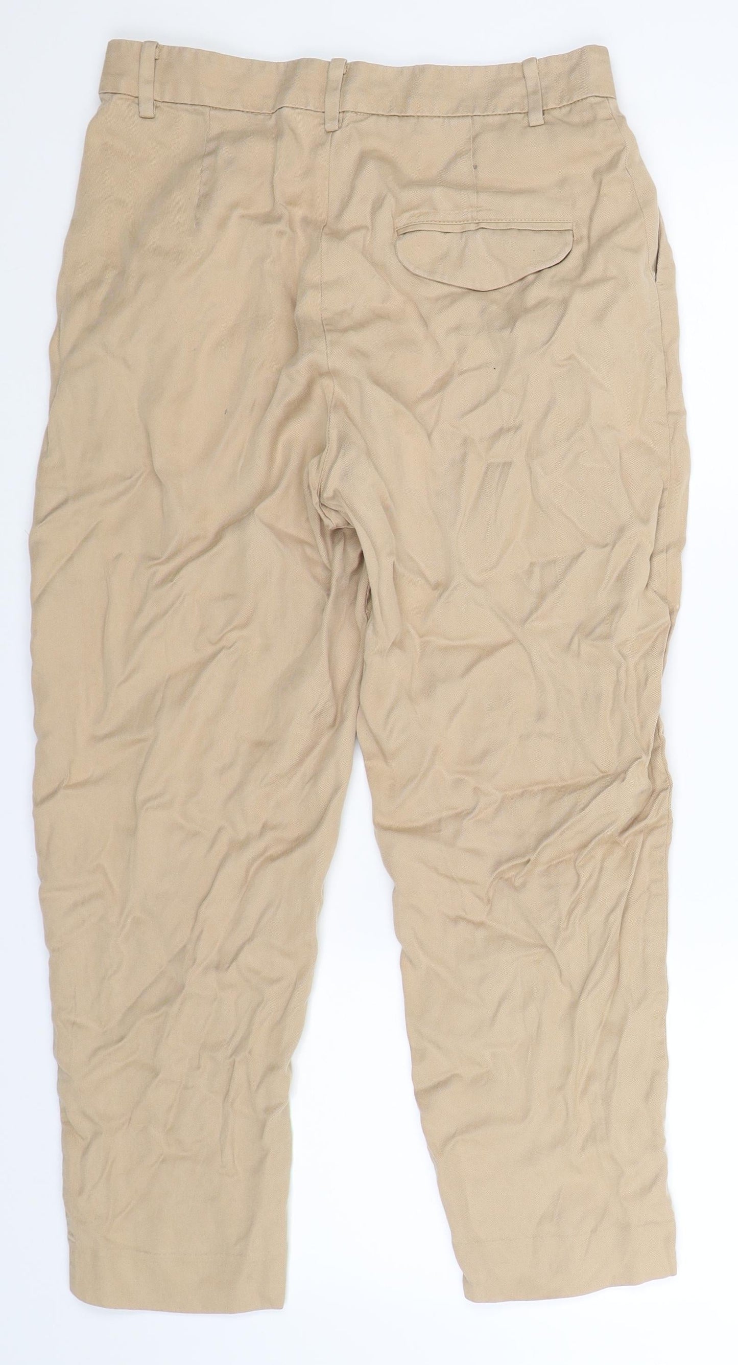 Lindex Womens Beige   Cropped Trousers Size 12 L23 in