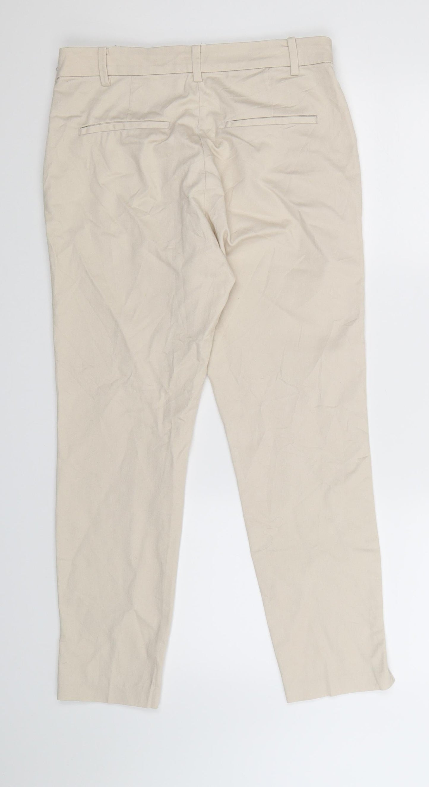 H&M Womens Beige   Trousers  Size 12 L25 in