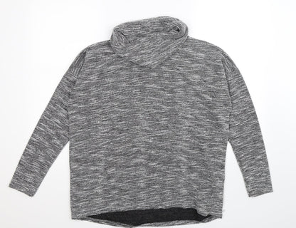 Additional front view of Quiz women’s grey knit jumper, size UK 14