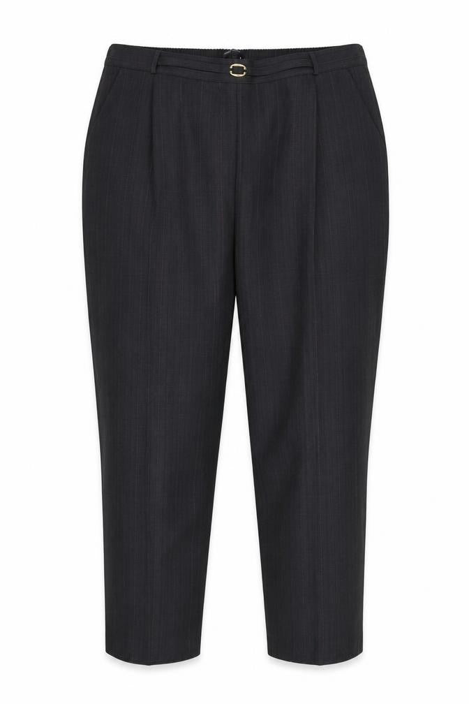 Bonmarché Womens Grey Striped Trousers Size 20 L26 in