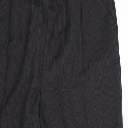 Close-up detail of Bonmarché women’s grey striped trousers, size UK 20, 26-inch leg