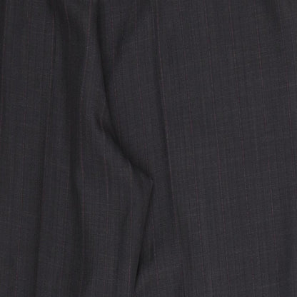 Brand and care label for Bonmarché women’s grey striped trousers, size UK 20, 26-inch leg