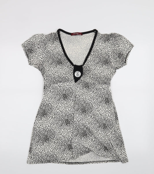 Michele Monetti Womens Black   Basic T-Shirt Size L
