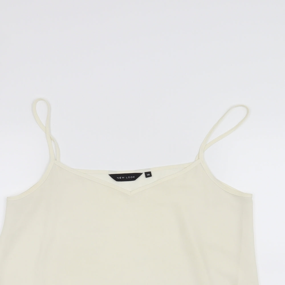 New Look Womens White   Basic Tank Size 10
