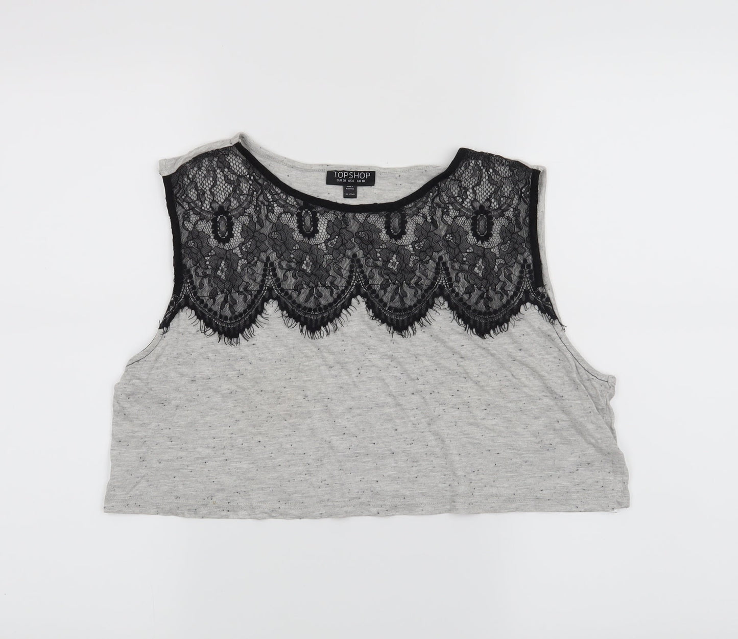 Topshop Womens Grey   Basic Tank Size 10