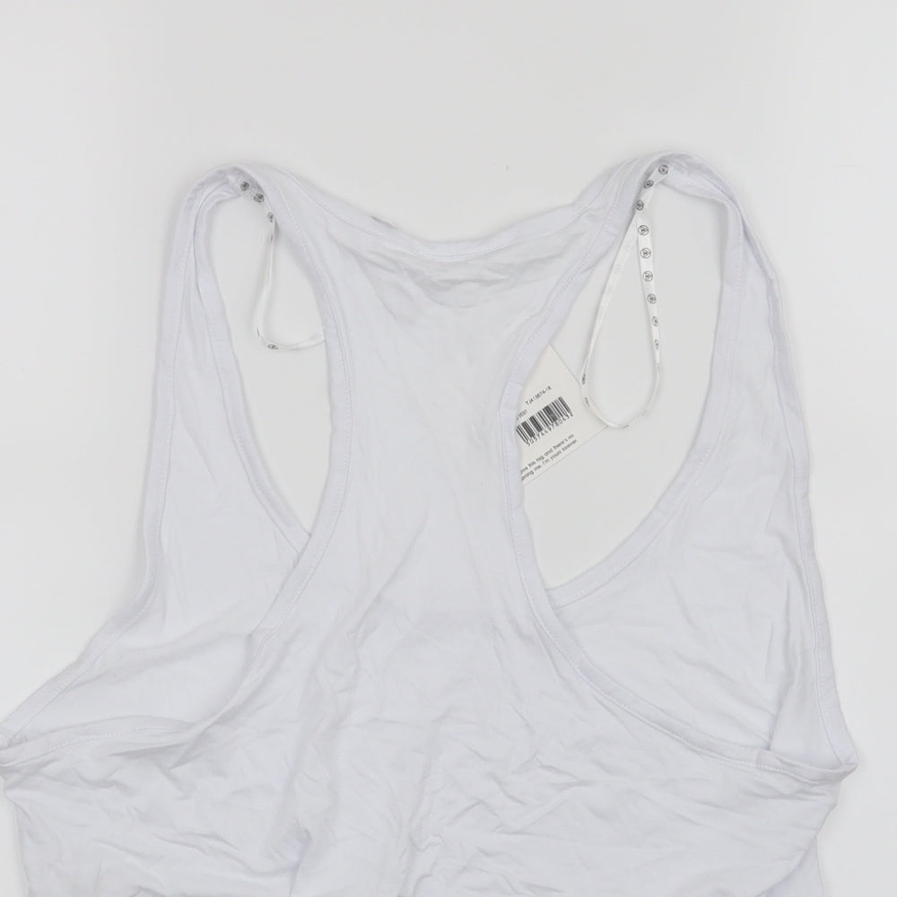 Missguided Womens White   Cropped Tank Size 16
