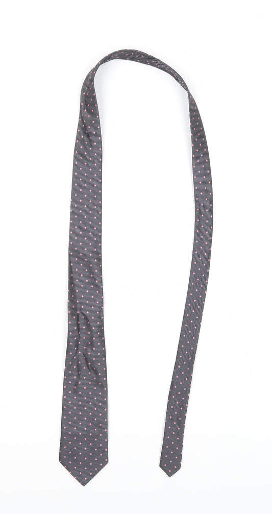 Preworn Mens Multicoloured Polka Dot  Slim Tie Tie One Size