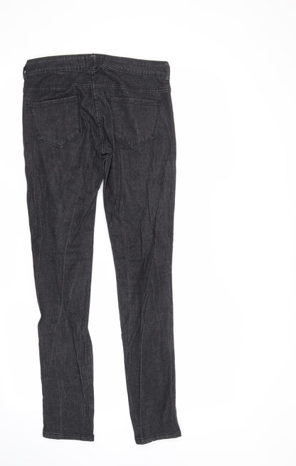 Back view of BSK women’s black straight jeans, size UK 8, 29.5-inch leg