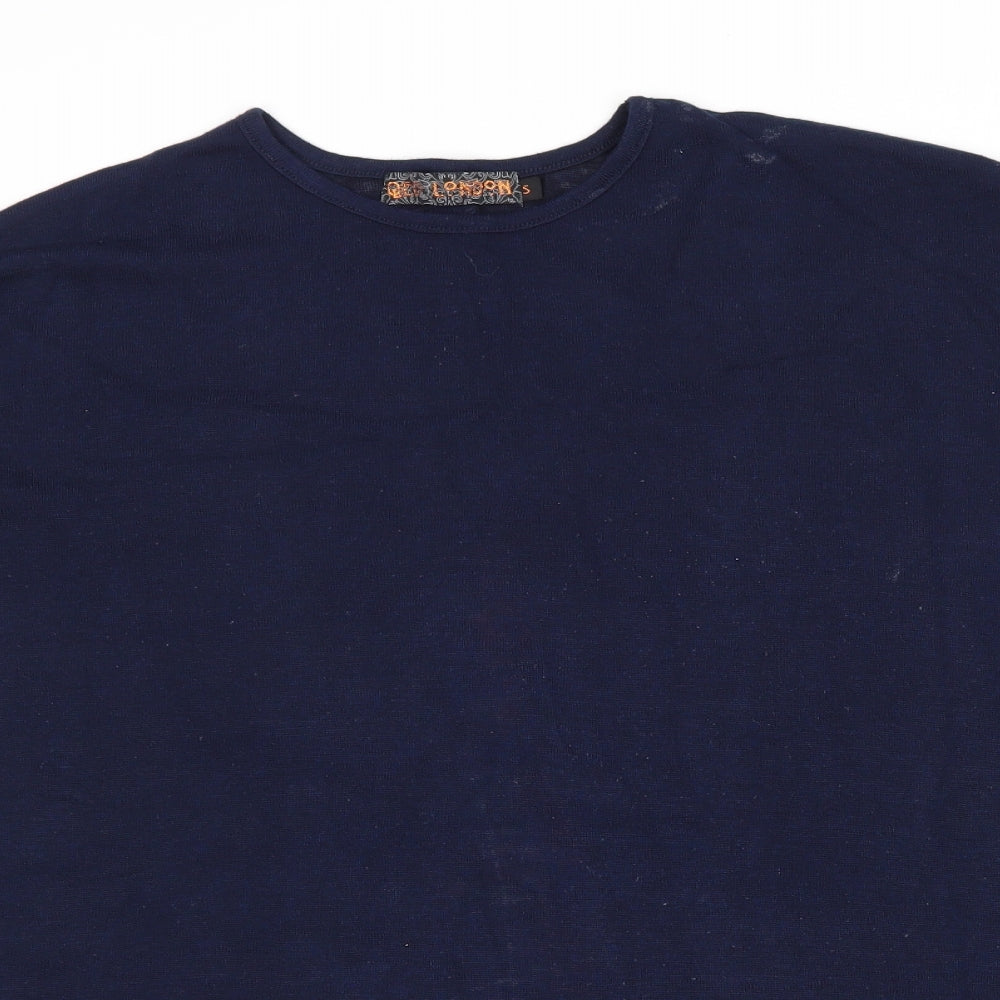 QED London Womens Blue Check  Pullover Jumper Size S