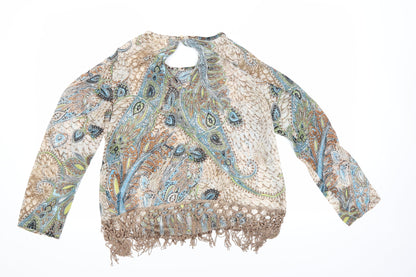 Back view of Minimum women’s multicoloured paisley basic blouse, size S