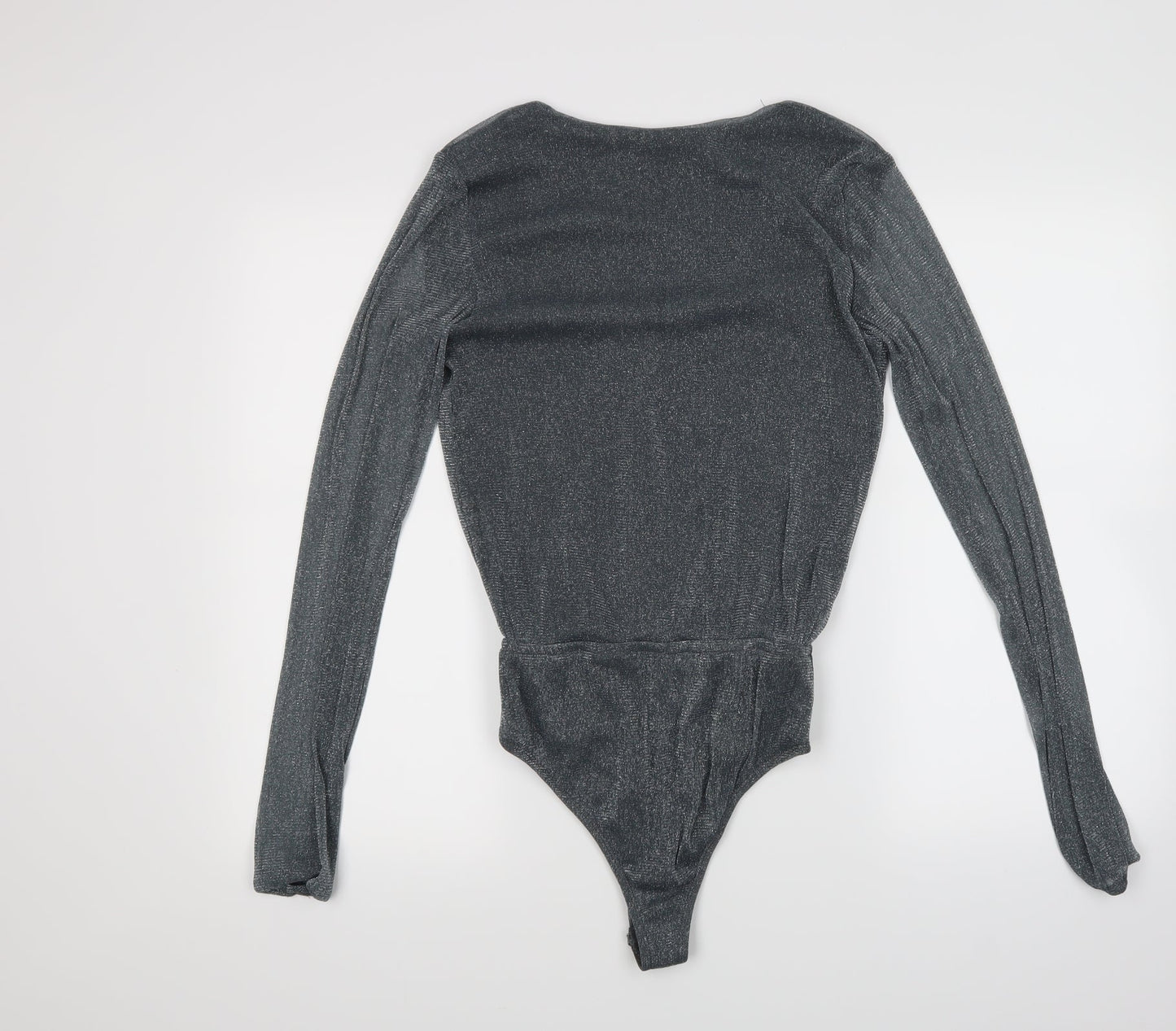 Glamour Womens Grey   Top Bodysuit Size 8