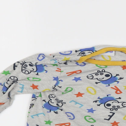 Close-up detail of Peppa Pig girls’ multicoloured pullover casual, size 2-3, years