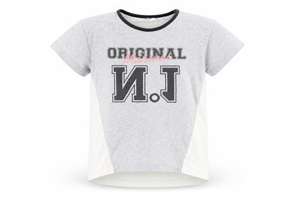 Front view of Original Marines girls’ grey basic t-shirt, size 6, years