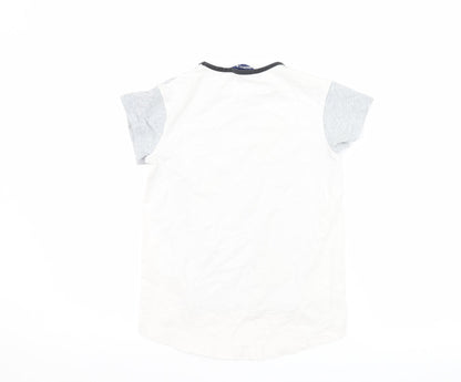 Back view of Original Marines girls’ grey basic t-shirt, size 6, years