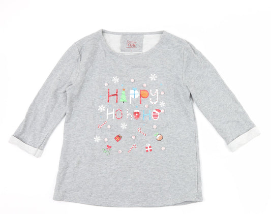 Matalan Womens Grey   Pullover Sweatshirt Size S  - christmas
