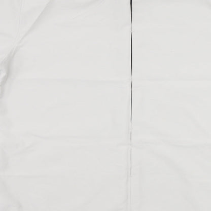 Brand and care label for Next men’s grey button-up, size L