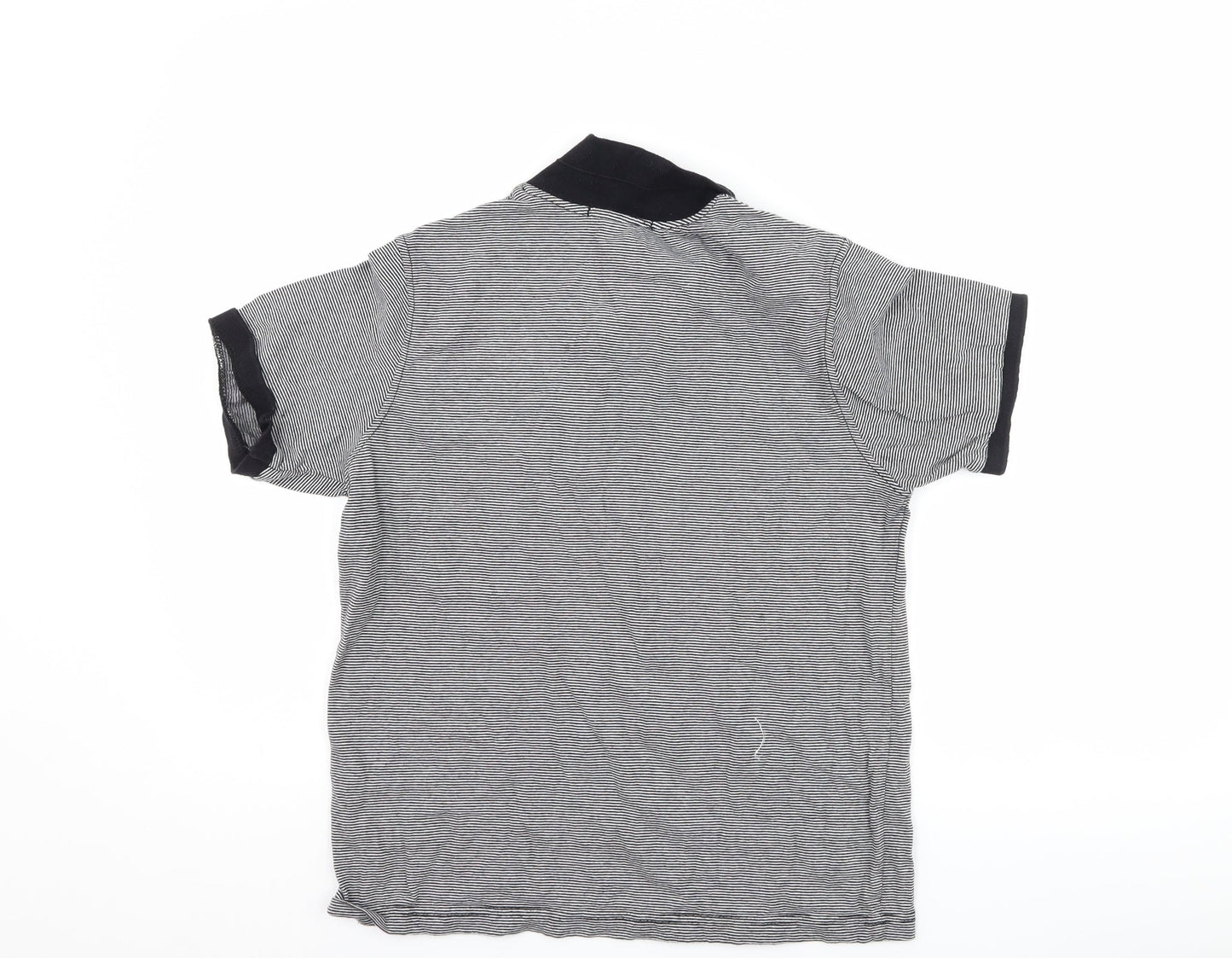 George Boys Black Striped  Basic T-Shirt Size 11-12 Years