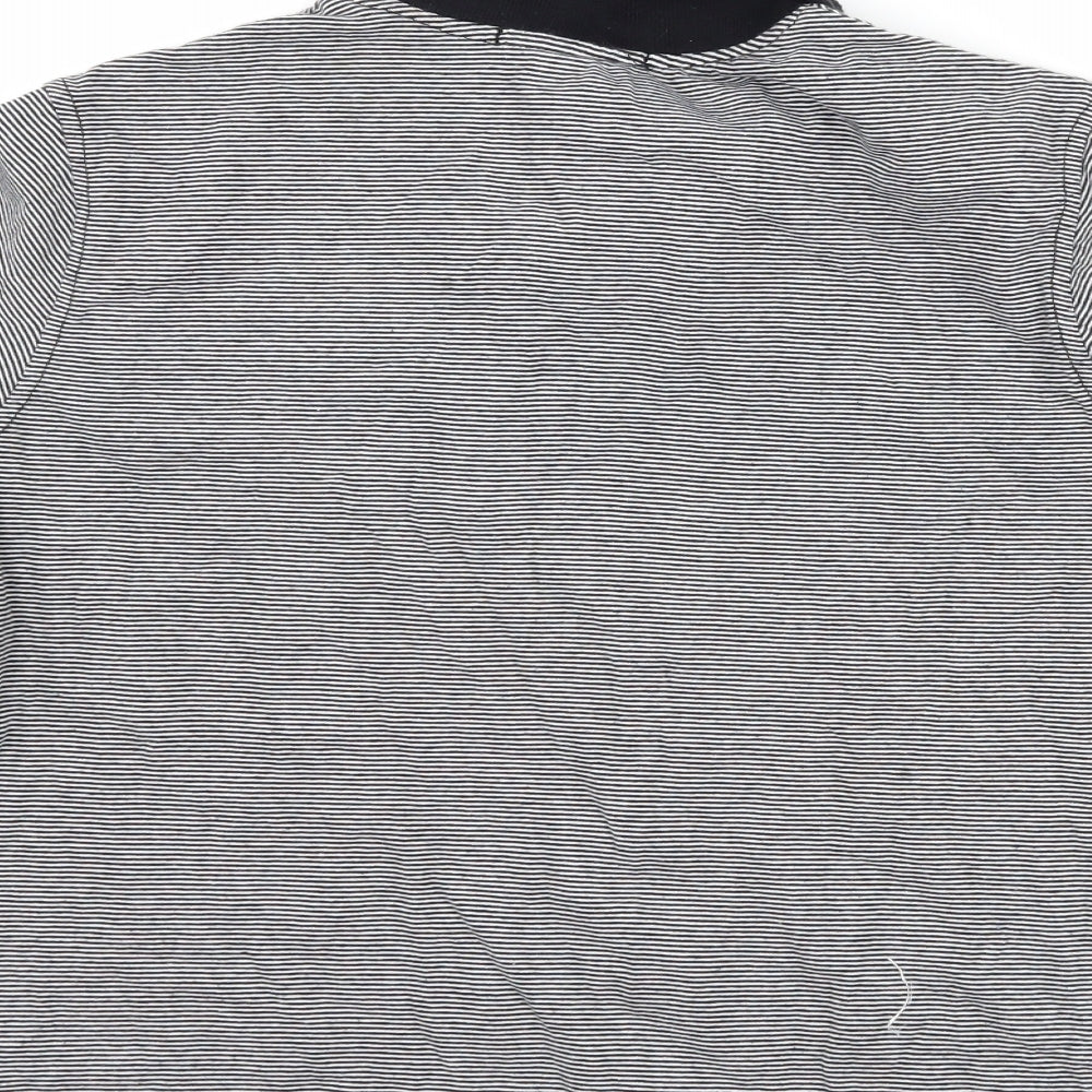 George Boys Black Striped  Basic T-Shirt Size 11-12 Years