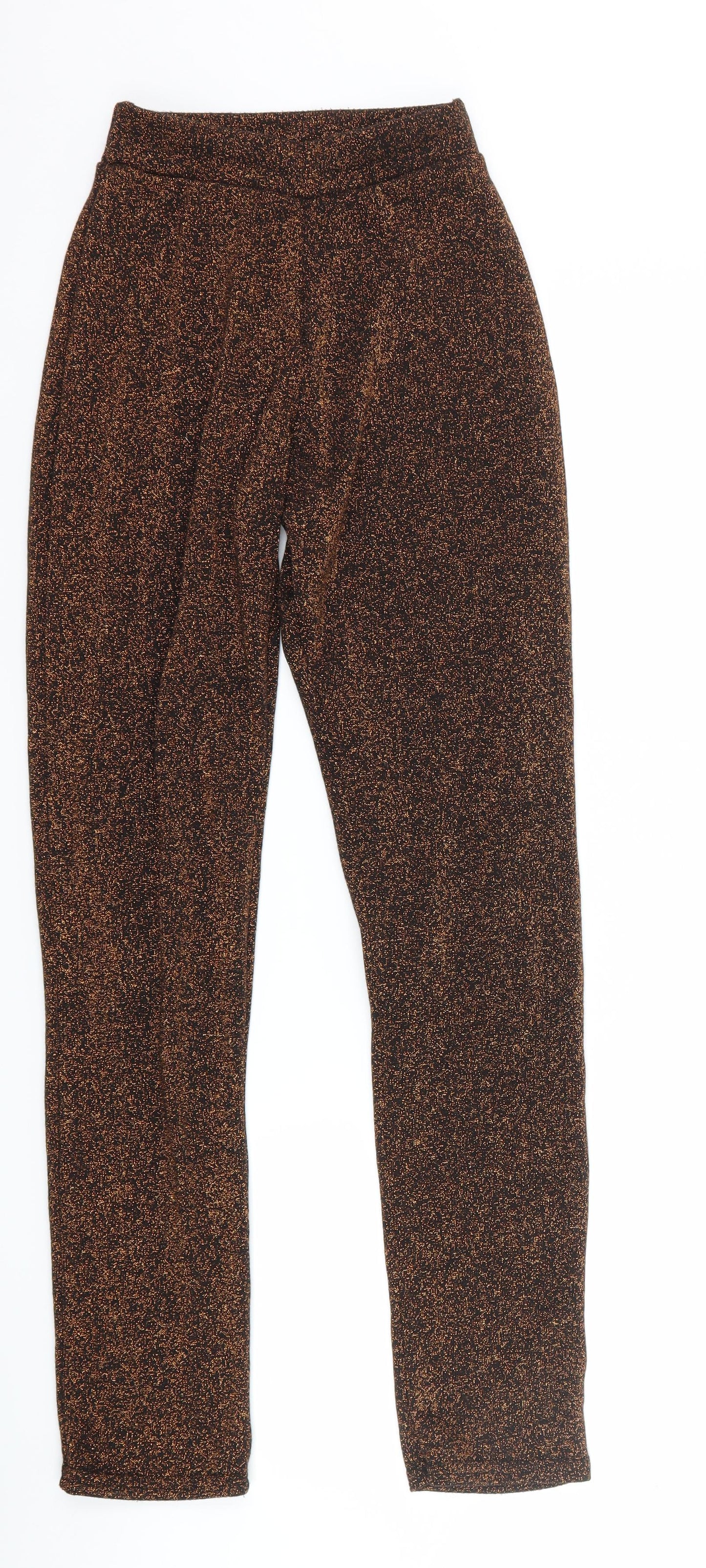 PRETTYLITTLETHING Womens Orange   Trousers  Size 4 L29 in