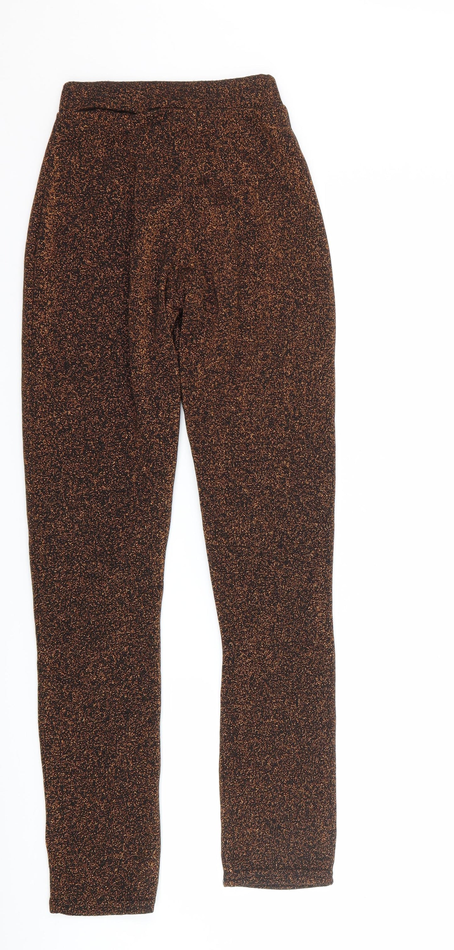 PRETTYLITTLETHING Womens Orange   Trousers  Size 4 L29 in