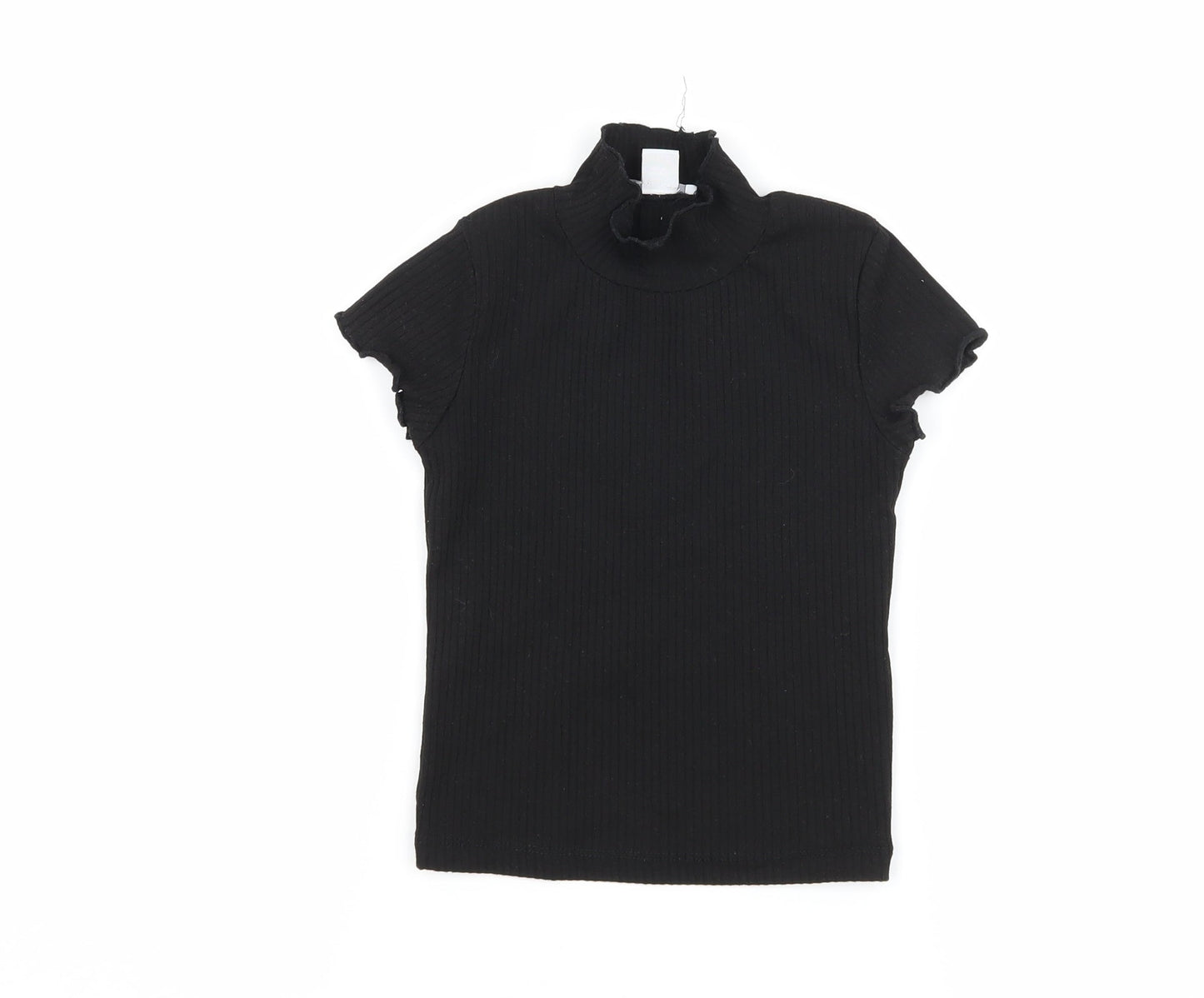 Primark Girls Black   Basic T-Shirt Size 5-6 Years
